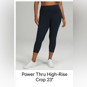 Lululemon Power Thru High-Rise Crop 23” Size 6